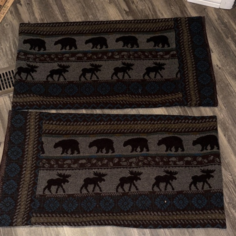 Wooden River set of shams - cabin / western decor
Made in USA of Italian fabric